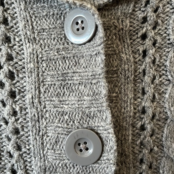 Mudd Gray Hooded Long Sleeve Button Up Sweater Cardigan M - Picture 3 of 11